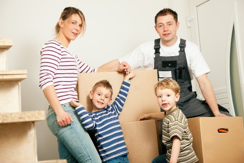 Removal van and moving team serving a home move in Ealing