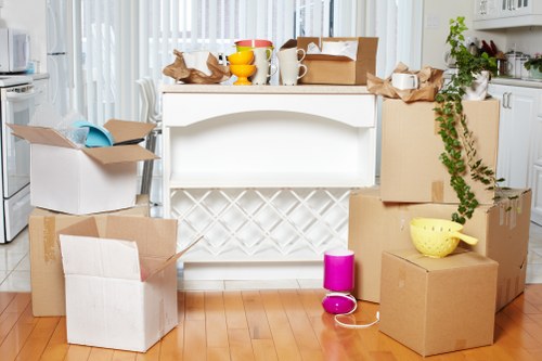 Professional movers handling a flat move in West London