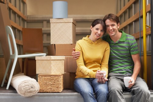 Removal van loading household items for an Ealing move