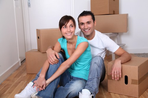 Commercial relocation scene for an office move in Ealing