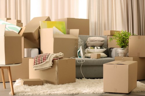 Loaded moving van prepared for removals across Ealing and West London